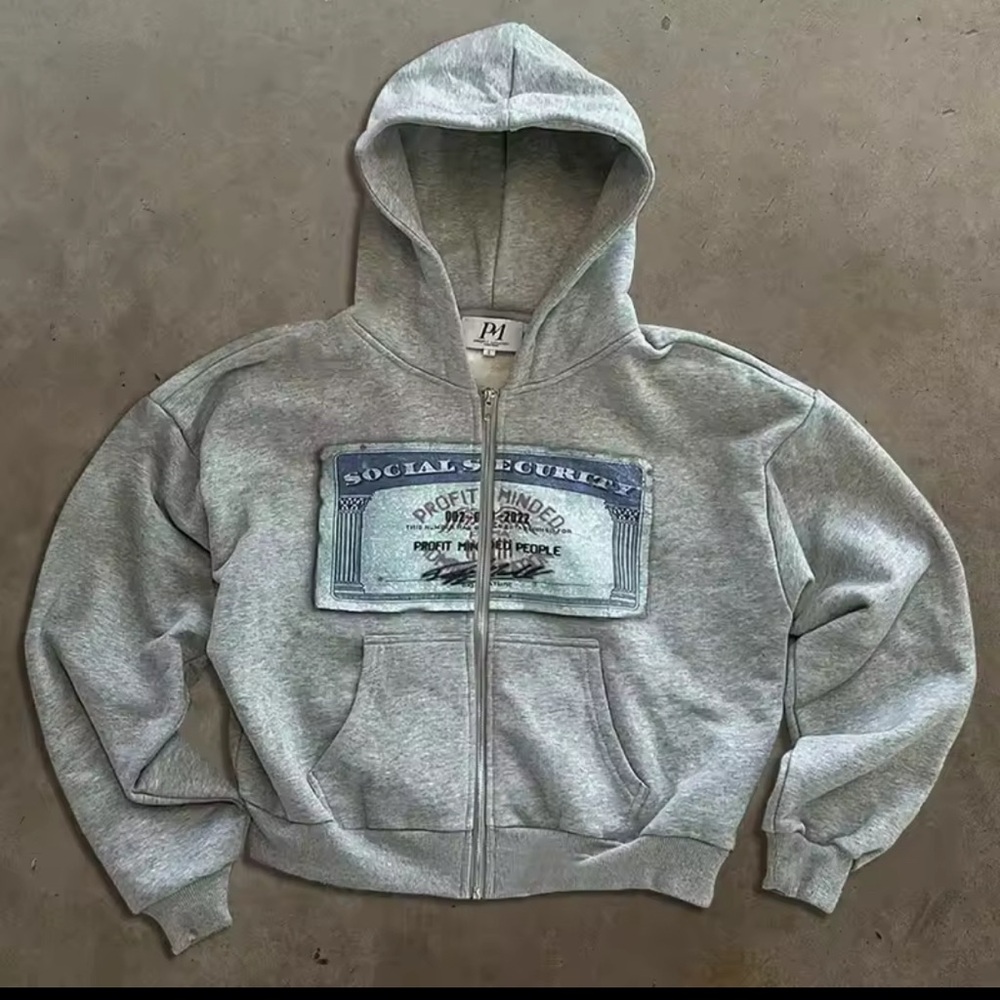 Gray Zip-Up Hoodie